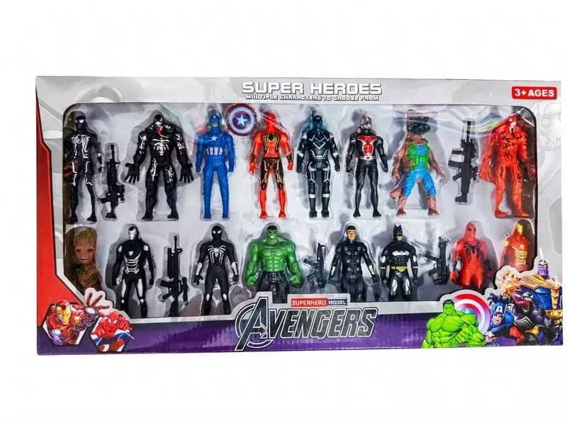پک ۱۶ عددی فیگورهای ابرقهرمانان (مجموعه انتقام‌جویان / Avengers) — تصویر ۲