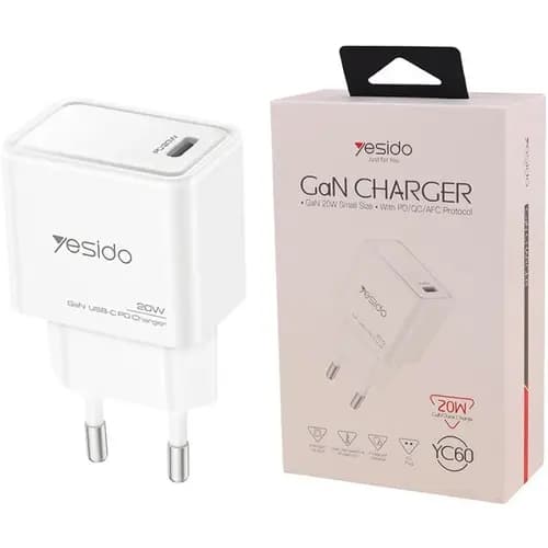 شارژر دیواری یسیدو YESIDO GAN YC60 — تصویر ۳