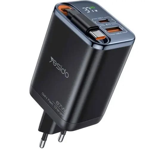 شارژر دیواری 67 وات 2 پورت یسیدو YESIDO YC100EU