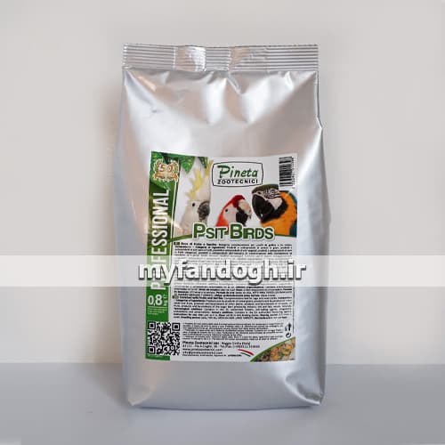خوراک خشک پروتئینی طوطی سانان سیت بردز پینتا + میوه Pineta Psit Birds