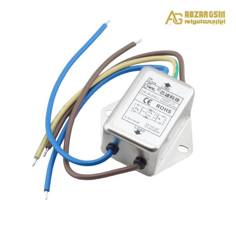 ماژول فیلتر EMI فلزی مدل CW1B-03A-L