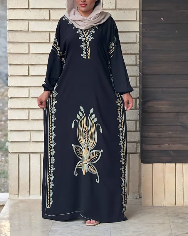 ماکسی ساحلی خارجی خامه دوزی 7014