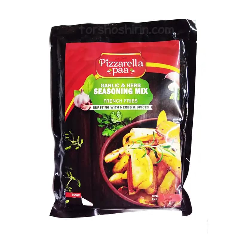ادویه سیب زمینی سرخ کرده سیر و سبزیجات پیزارلا پا 500 گرم