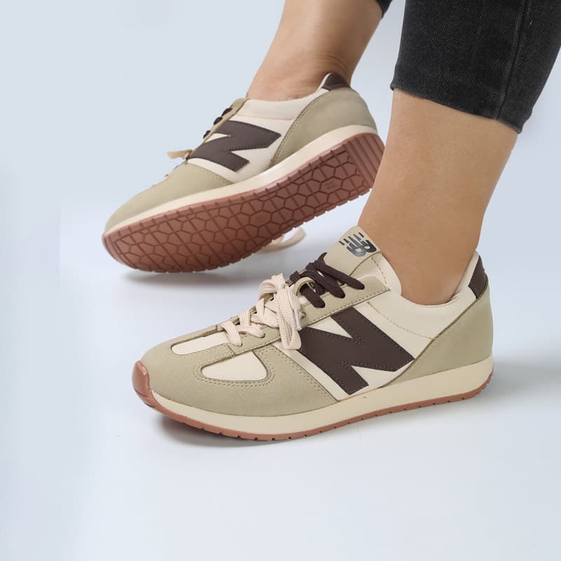 کفش و کتانی زنانه مدل نیوبالانس NEWBALANCE رنگ کرم قهوه ای کد M1491 — تصویر ۲