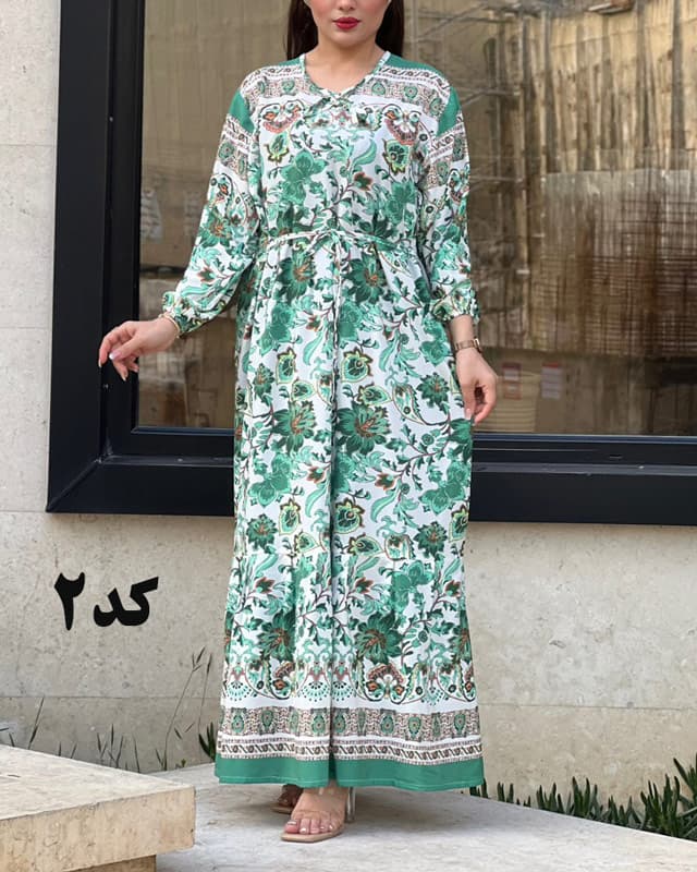 پیراهن فلور ارکیده(تخفیف یک هفته ای) 6115 — تصویر ۳