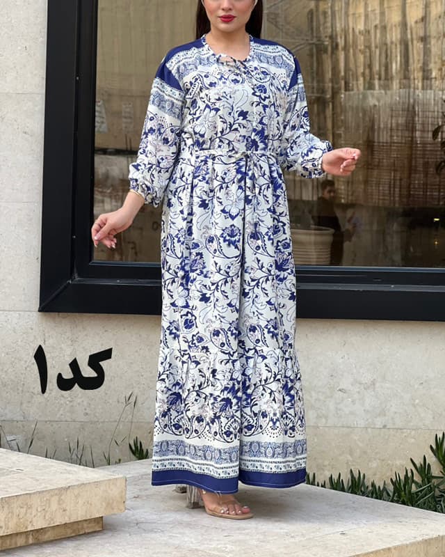 پیراهن فلور ارکیده(تخفیف یک هفته ای) 6115 — تصویر ۲