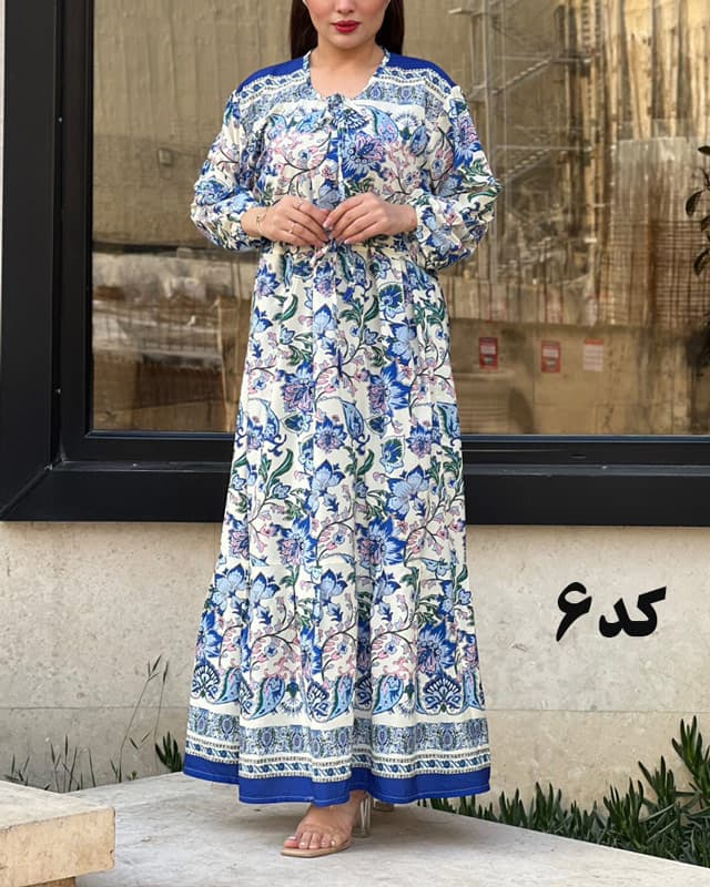 پیراهن فلور ارکیده(تخفیف یک هفته ای) 6115 — تصویر ۷