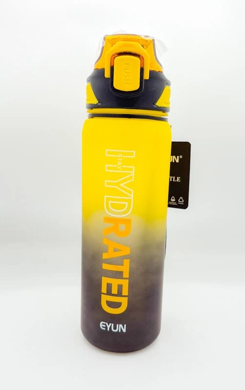 قمقمه ورزشی نی‌دار ایون (EYUN) مدل 587 طرح Stay Hydrated ظرفیت 1000 میلی‌لیتر (تایمردار) — تصویر ۲