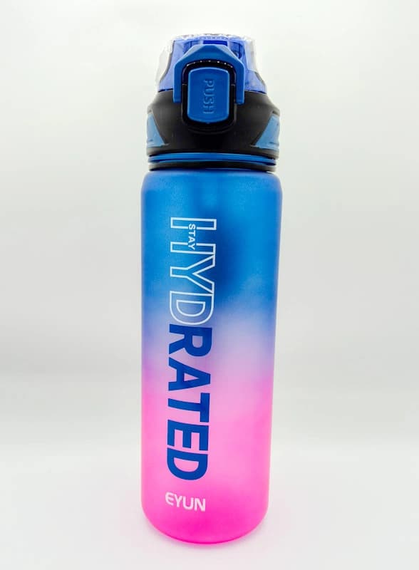 قمقمه ورزشی نی‌دار ایون (EYUN) مدل 587 طرح Stay Hydrated ظرفیت 1000 میلی‌لیتر (تایمردار) — تصویر ۳