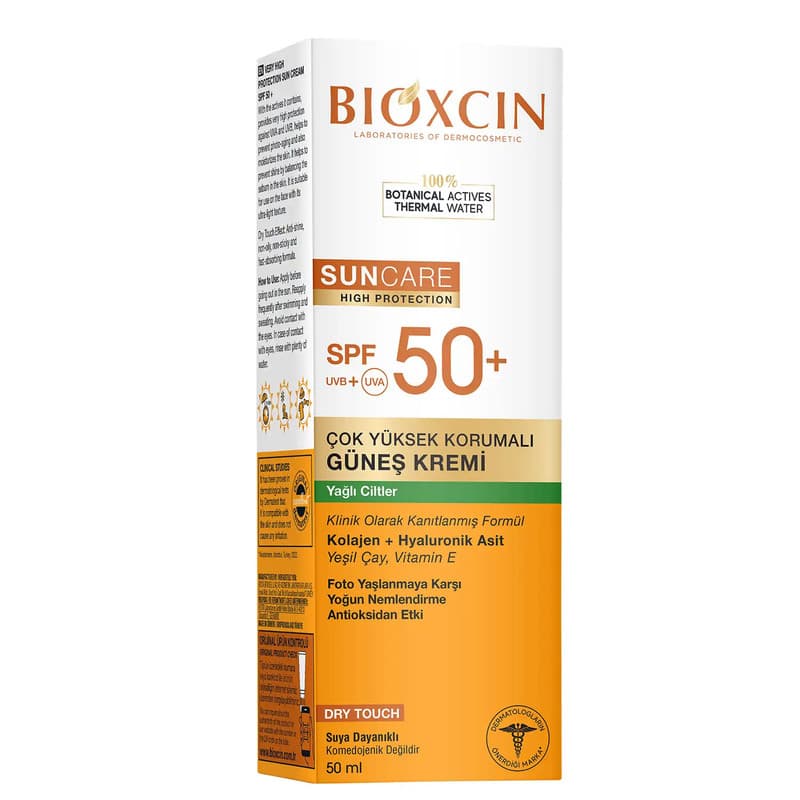 کرم ضد آفتاب بی‌رنگ صورت بیوکسین SPF 50 مدل HIGH PROTECTION محافظ UVA ، UVB مناسب برای پوست های چرب حجم 5۰ میلی لیتر — تصویر ۵