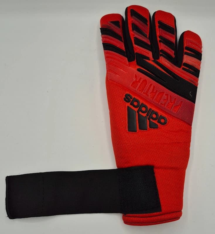 دستکش دروازه‌بانی آدیداس (Adidas) مدل Predator قرمز – کف لاتکس (سایز ۱۰) — تصویر ۲