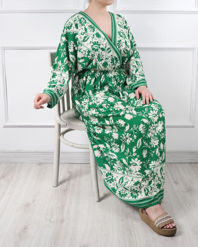 پیراهن نخی چپ و راستی حاشیه دار(حراج یک هفته ای) 6928 — تصویر ۹