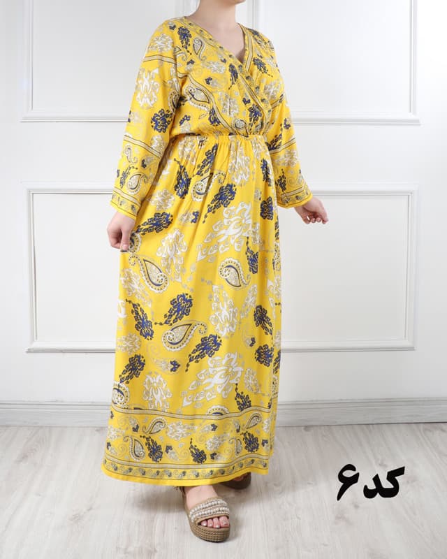 پیراهن نخی چپ و راستی حاشیه دار(حراج یک هفته ای) 6928 — تصویر ۷