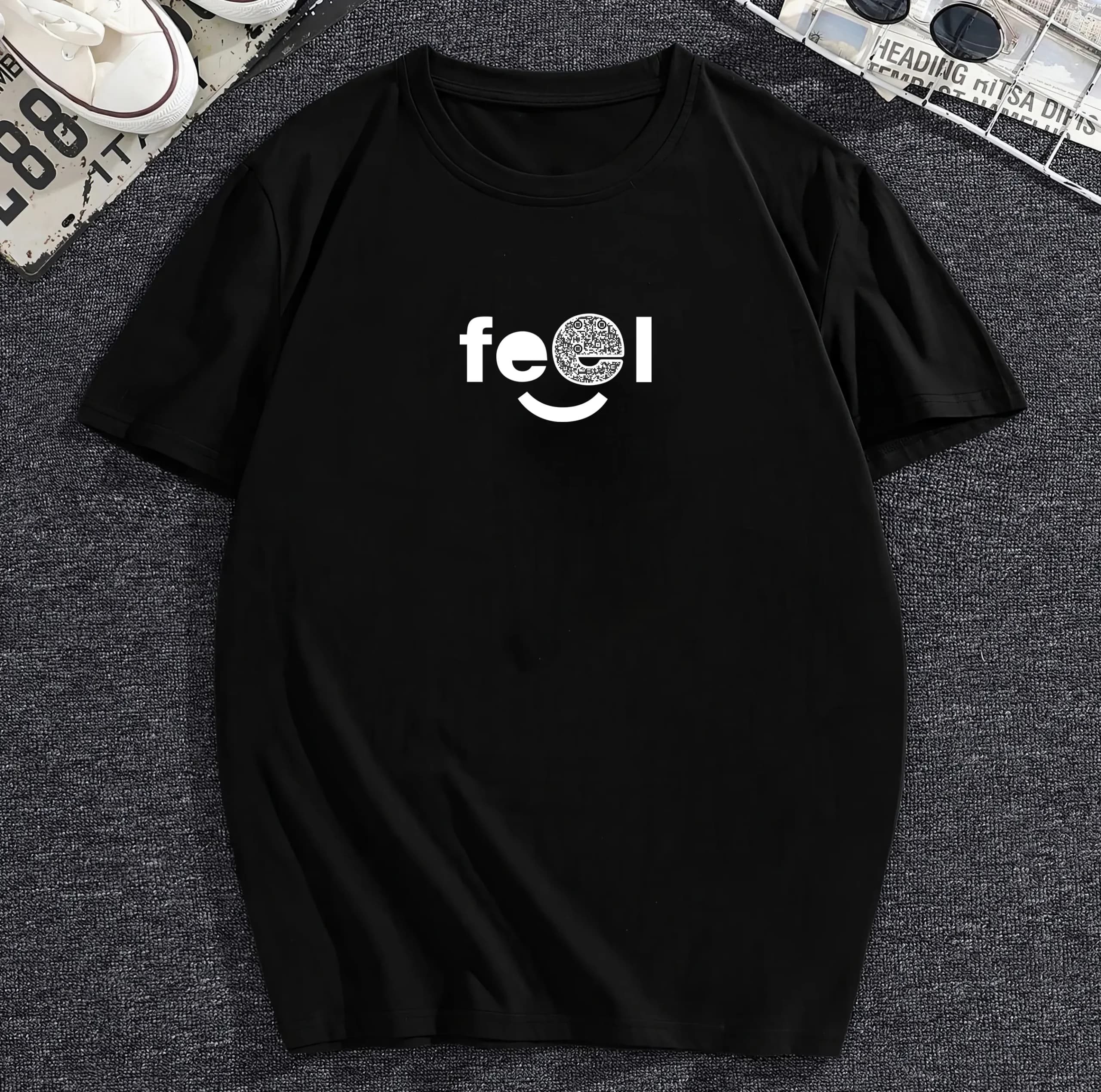تی‌شرت «Feel» (با امکان بارگزاری عکس، متن، صدا) — تصویر ۳