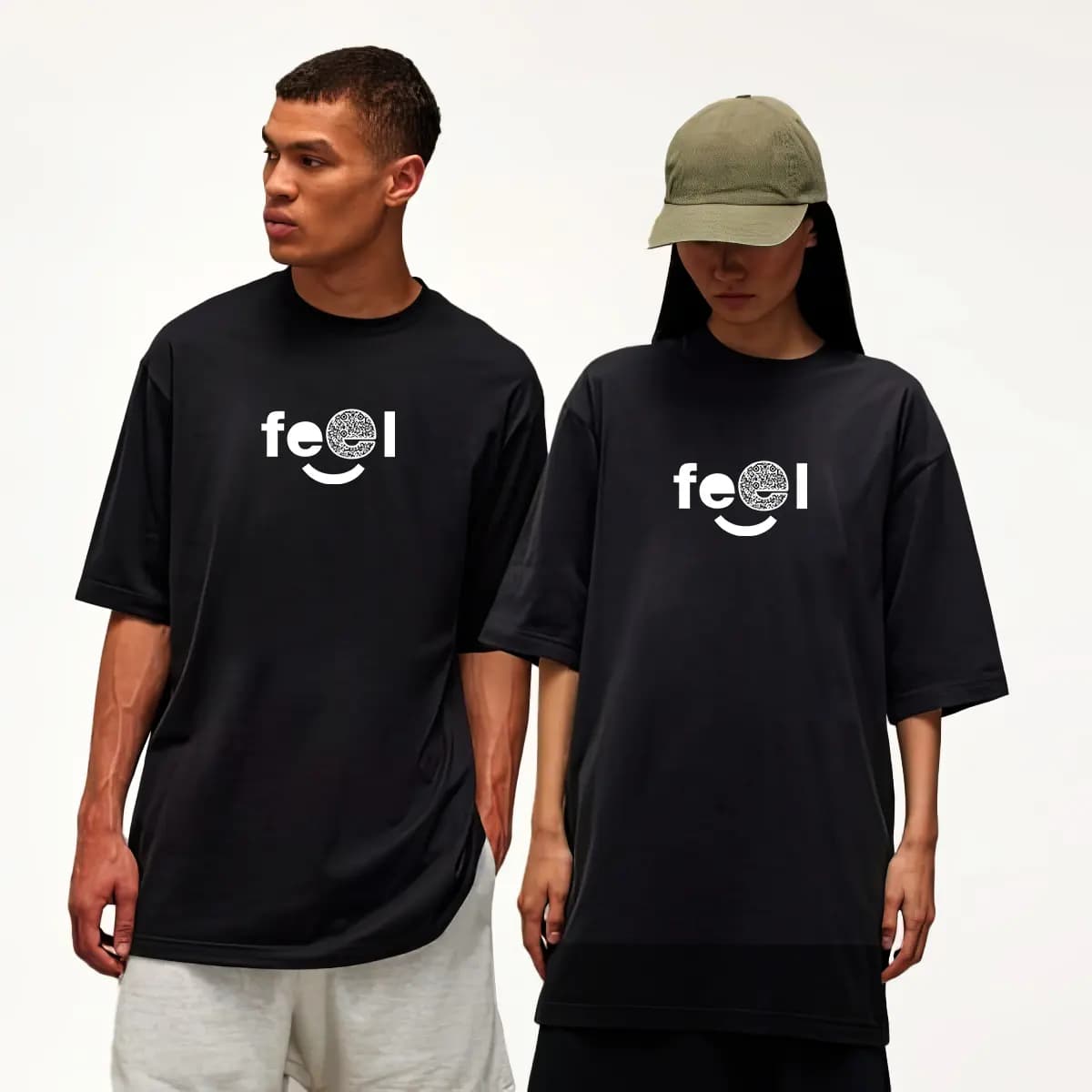 تی‌شرت «Feel» (با امکان بارگزاری عکس، متن، صدا)
