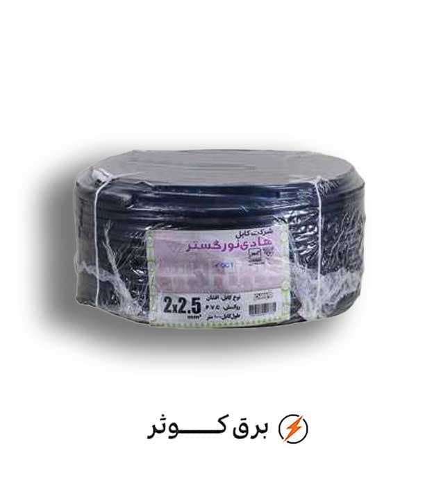 کابل افشان 2.5*2 هادی نور (حلقه)