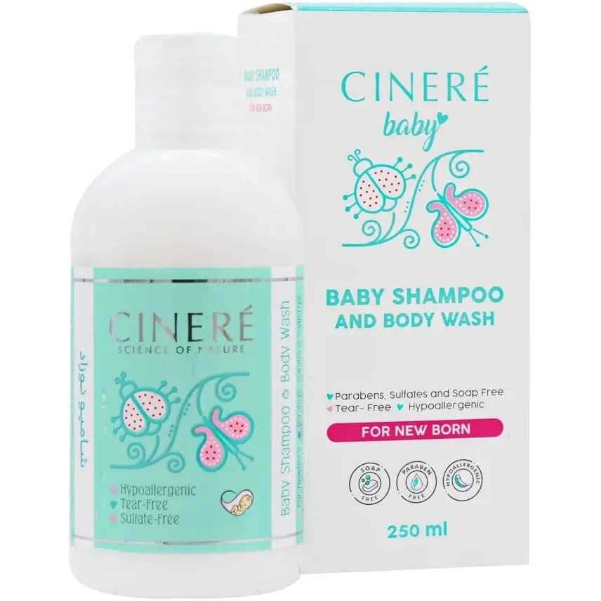 شامپو سر و بدن نوزاد سینره CINERE حجم 250میل