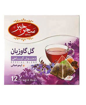 دمنوش کیسه ای هرمی گل گاوزبان سحرخیز بسته 12 عددی