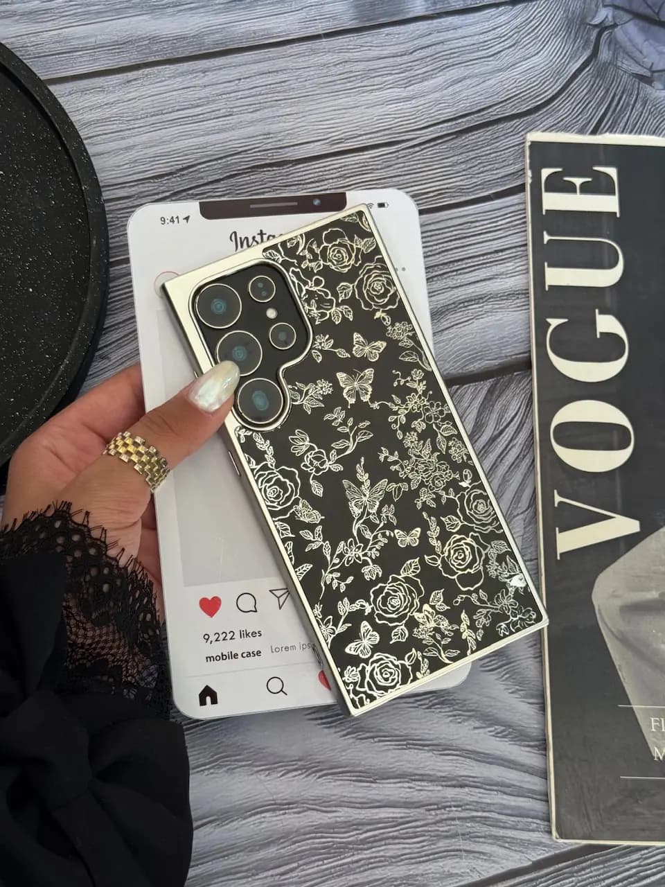 قاب Dark Flowers سامسونگ و شیائومی — تصویر ۴