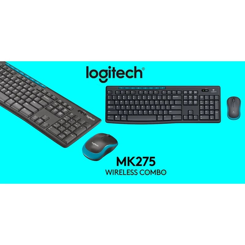 ست کیبورد لاجیتک مدل MK275 | ست بی‌سیم با عمر باتری 24 ماه و برد 10 متر — تصویر ۵