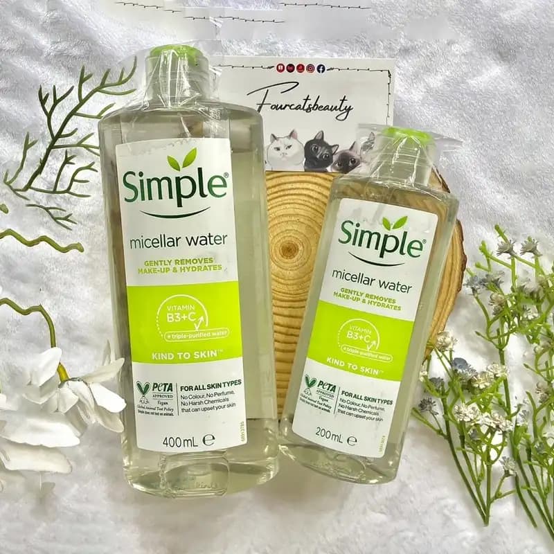 میسلار واتر سیمپل Simple مدل Kind to Skin با حجم 200 و 400 میلی‌لیتر — تصویر ۳