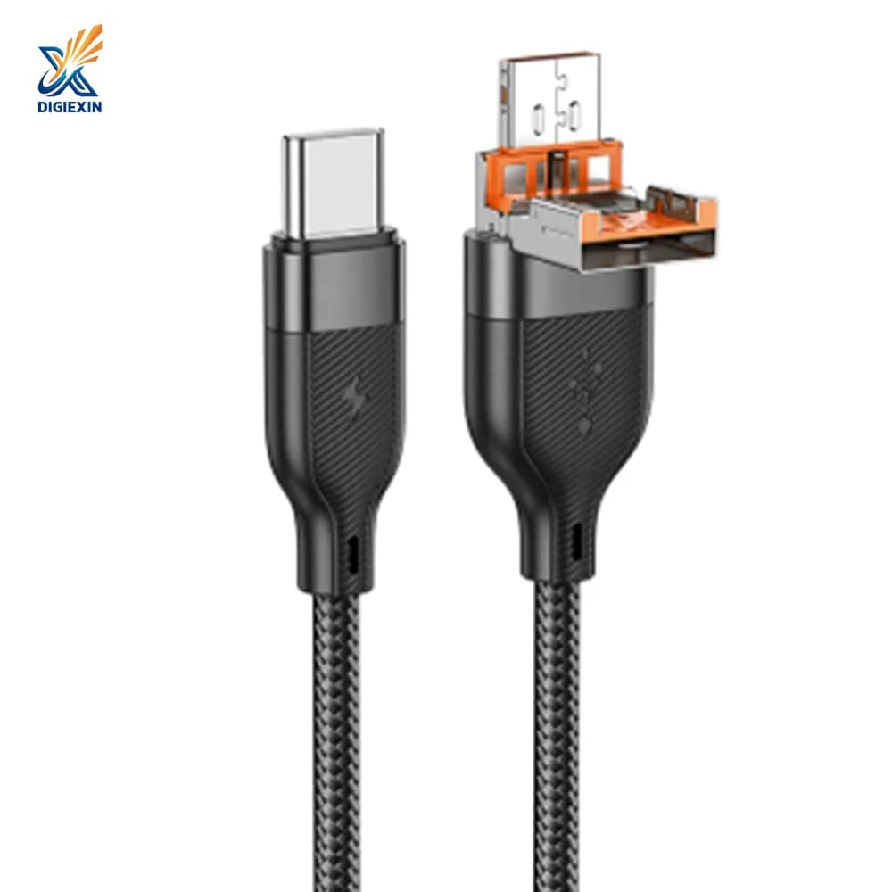 کابل تبدیل USB-C به USB-C بروفون مدل BU45 60W طول 1.2 متر