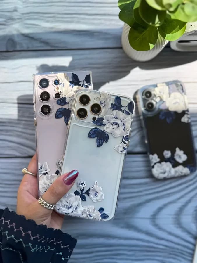 قاب White Rose آیفون ، سامسونگ ، شیائومی (کدC2049) — تصویر ۴