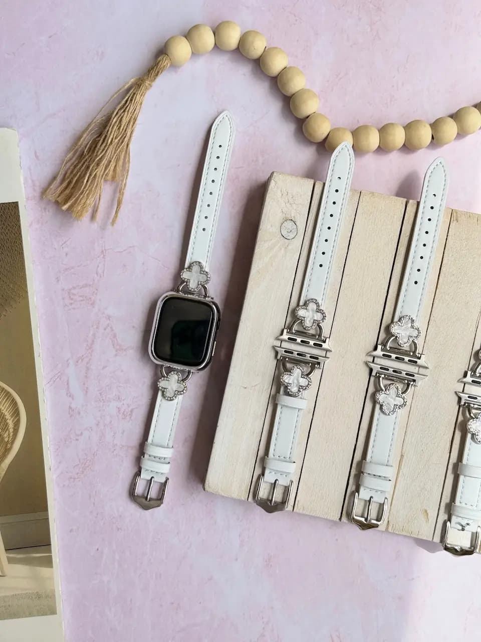 بند اپل واچ چرمی الحمرا Arpels (کدw5061) — تصویر ۴