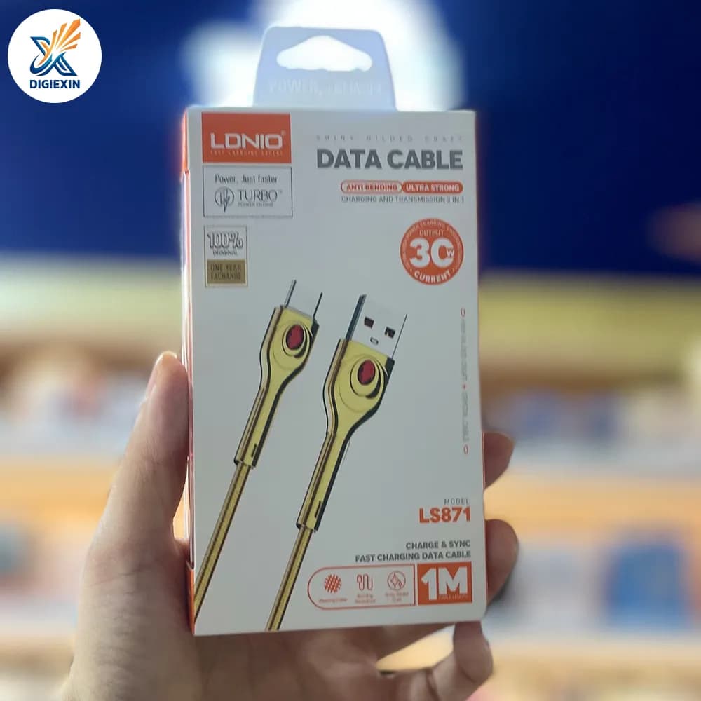 کابل تبدیل USB به USB-C الدینو (LDNIO) مدل LS871-C — تصویر ۳