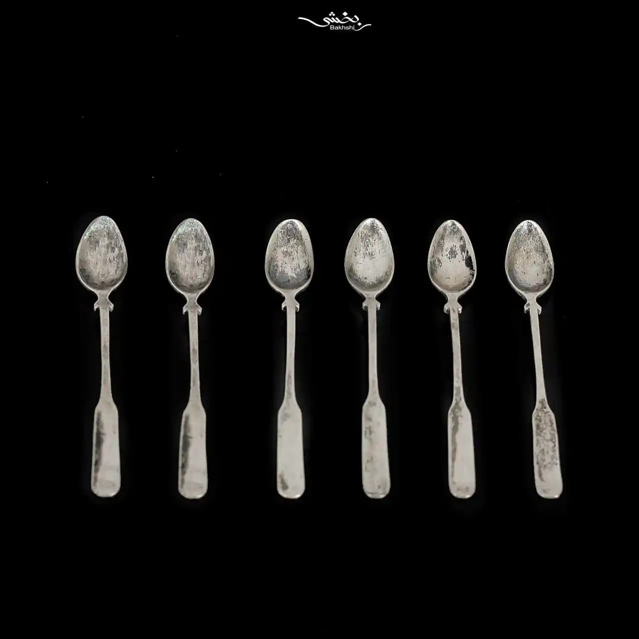 قاشق چای خوری نقره بدون قلم کد1