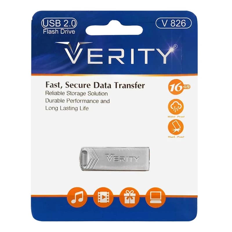 فلش وریتی V826 16GB – مقاوم در برابر آب و ضربه — تصویر ۲