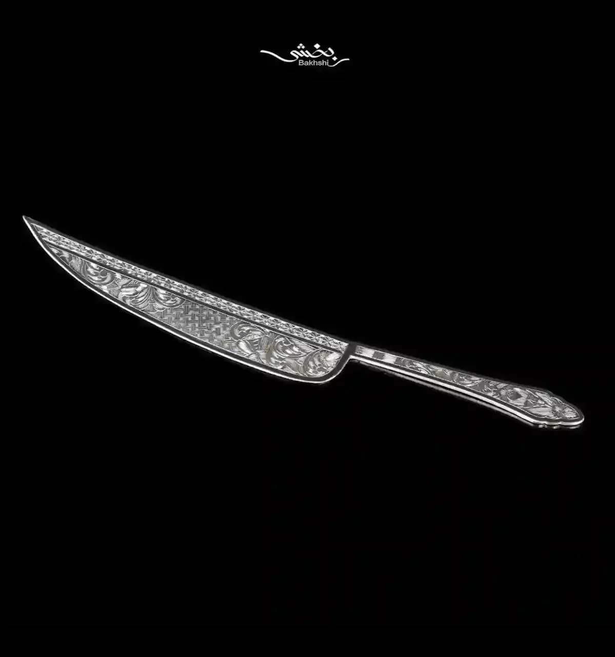 کارد کیک نقره قلم تبریز کد7