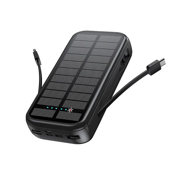 پاوربانک SOLAR 2 20000mAh – شارژ خورشیدی، 5 دستگاه، QC 3.0 — تصویر ۶