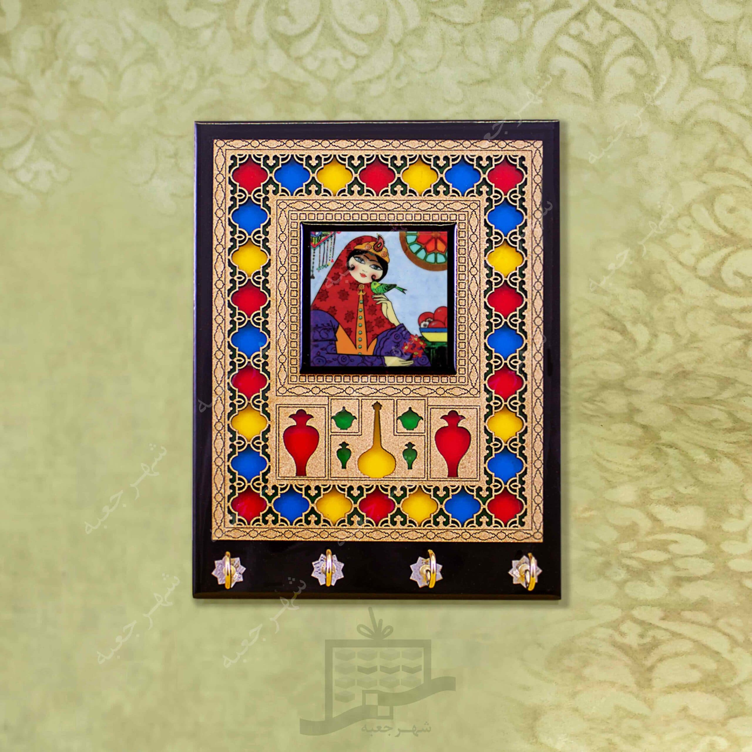 جاکلیدی چوبی (طرح B14)-دیواری،سنتی،لوکس،فانتزی