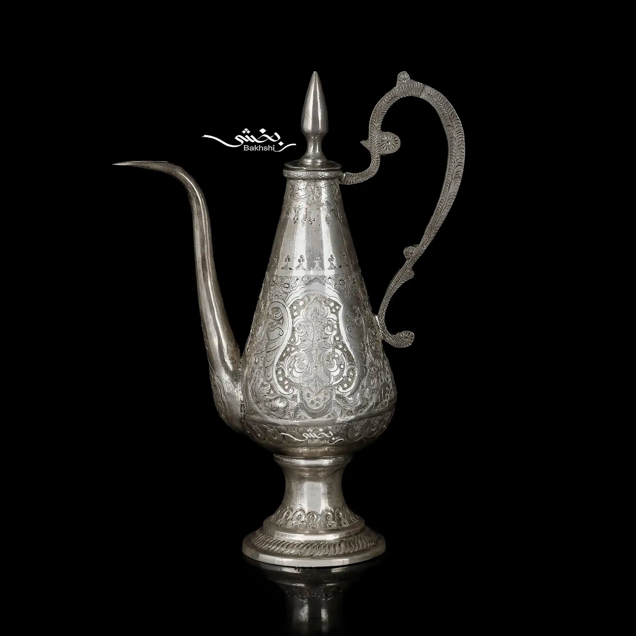 گلاب پاش نقره قلم گل و مرغ