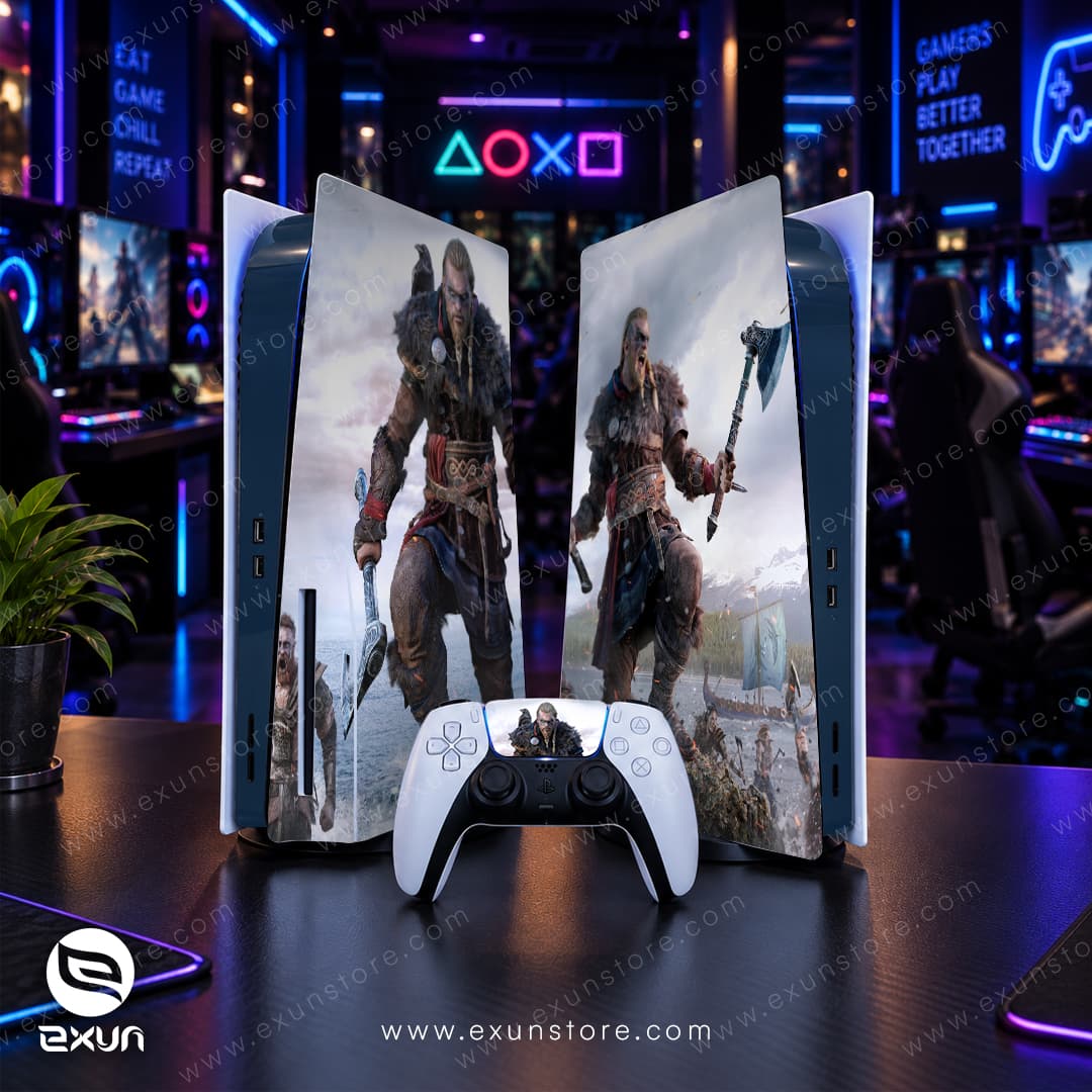 برچسب کنسول بازی پلی استیشن 5 FAT DISC مدل god of war — تصویر ۳