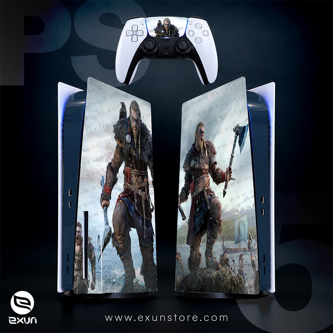برچسب کنسول بازی پلی استیشن 5 FAT DISC مدل god of war
