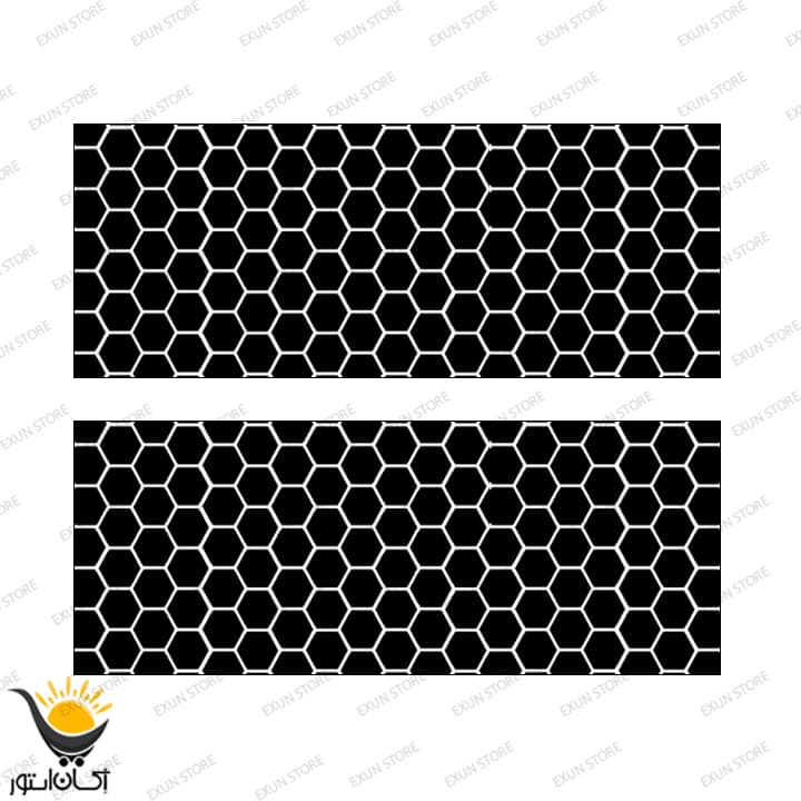برچسب چراغ خودرو طرح کندو بسته دوعددی