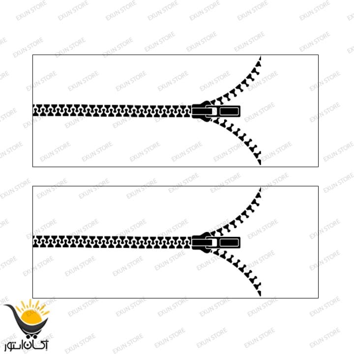 برچسب چراغ خودرو طرح زیپ بسته دوعددی