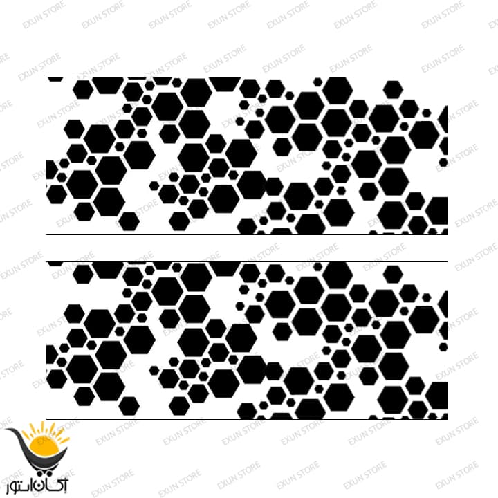 برچسب چراغ خودرو طرح لانه زنبور بسته دو عددی