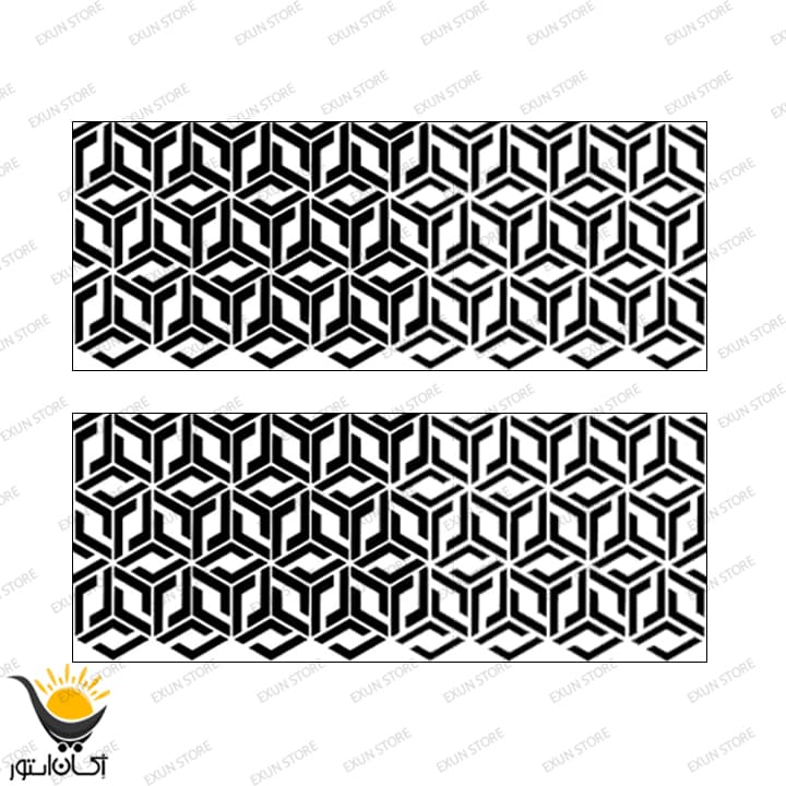 برچسب چراغ خودرو طرح روبیک بسته دوعددی