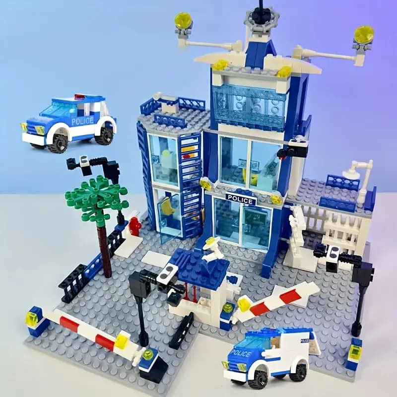 ست بلوک ساختمان ایستگاه پلیس 570 قطعه مدل City Police — تصویر ۲