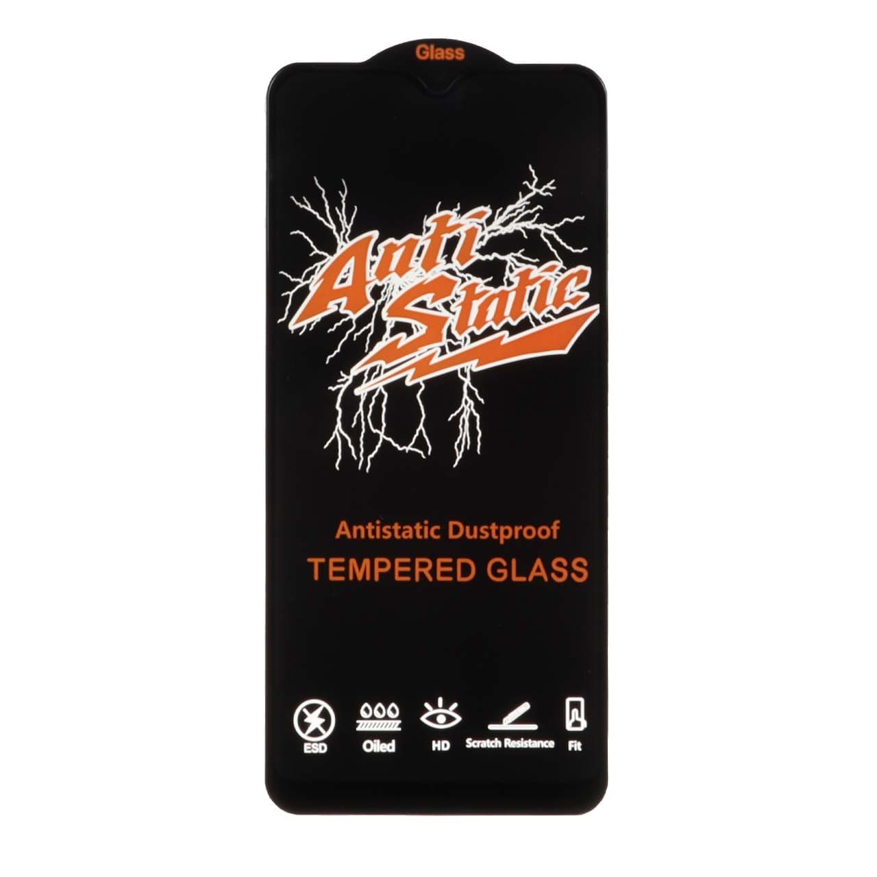 گلس و محافظ صفحه نمایش شیشه ای Samsung Galaxy A10 / A10S / M10 / M20 / M01S – Full Cover Anti Static Glass (بدون پک) – مشکی