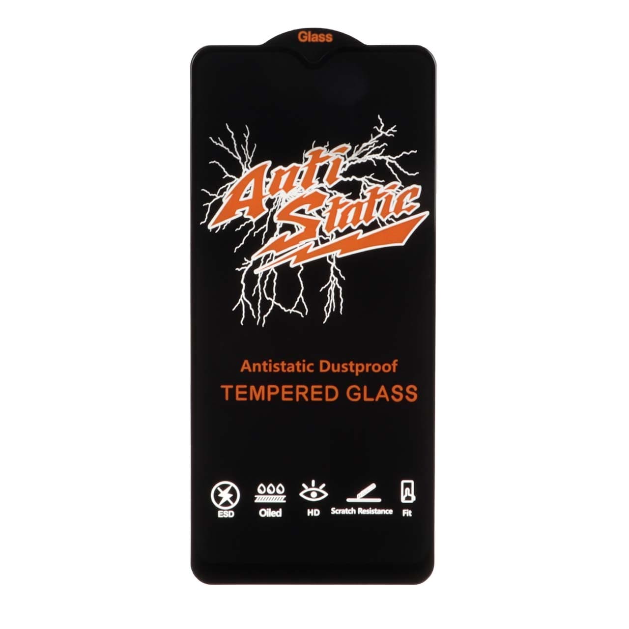 گلس و محافظ صفحه نمایش شیشه ای Samsung Galaxy A20s – Full Cover Anti Static Glass (بدون پک) – مشکی