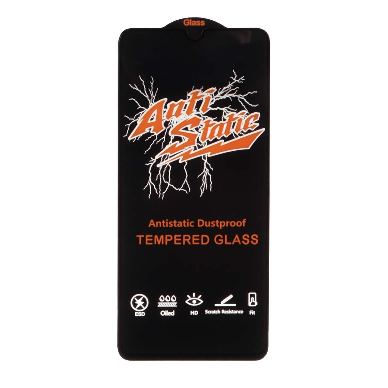گلس و محافظ صفحه نمایش شیشه ای Samsung Galaxy A70 / A70S / A42 / M42 – Full Cover Anti Static Glass (بدون پک) – مشکی