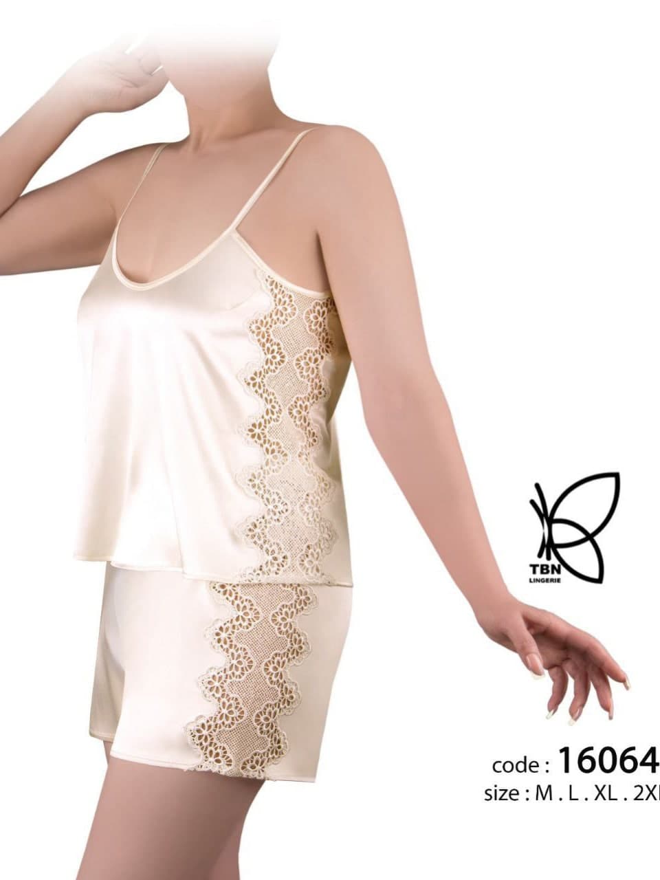 تاپ و شورتک ساتن کد 16064