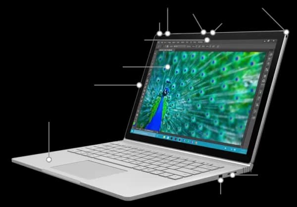 لپ تاپ مایکروسافت مدل Microsoft Surface Book 1 i5 8GB 256GB — تصویر ۶