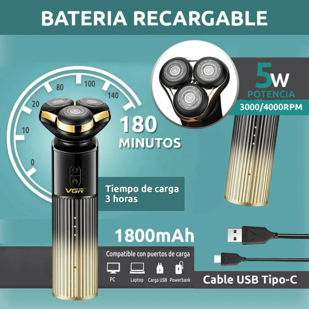 ریش تراش چرخشی 4 کاره وی جی آر مدل V-388 — تصویر ۶