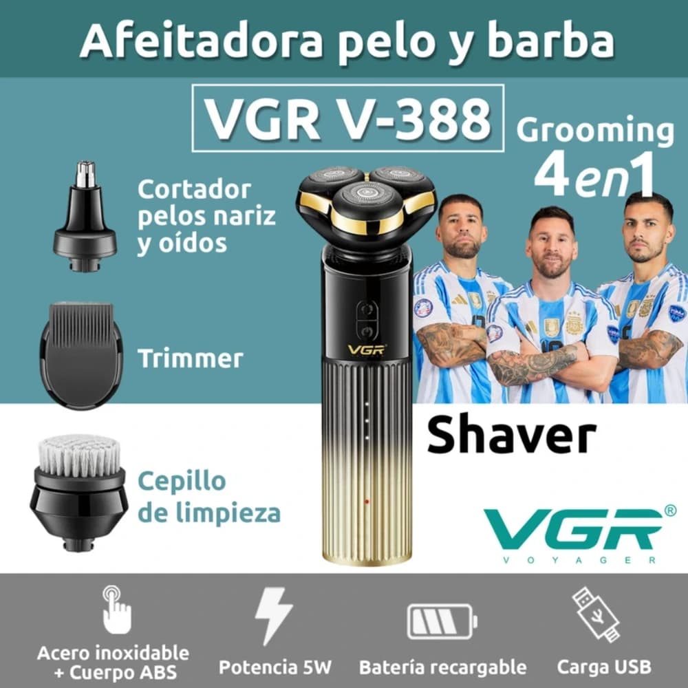 ریش تراش چرخشی 4 کاره وی جی آر مدل V-388 — تصویر ۴