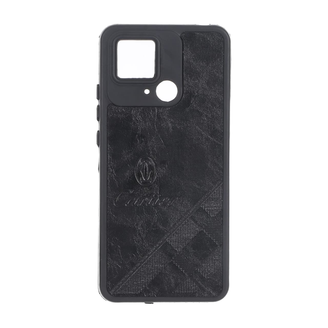 قاب طرح چرم Cartier محافظ لنزدار Xiaomi Redmi 10C / Redmi 10 Power / Poco C40 – مشکی